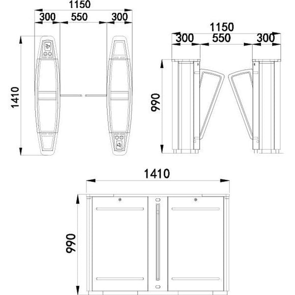 FGES-FB550-4 - FERN360 - Stainless Steel Flap Barrier