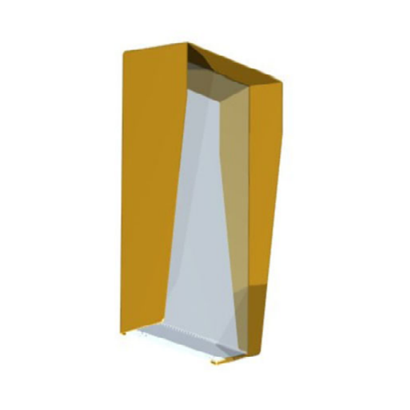 FPAC-ERxx3618 Access Control Mounting Panel - Prox Reader or Intercom Yellow Cover - Silver Inner - 60mm space