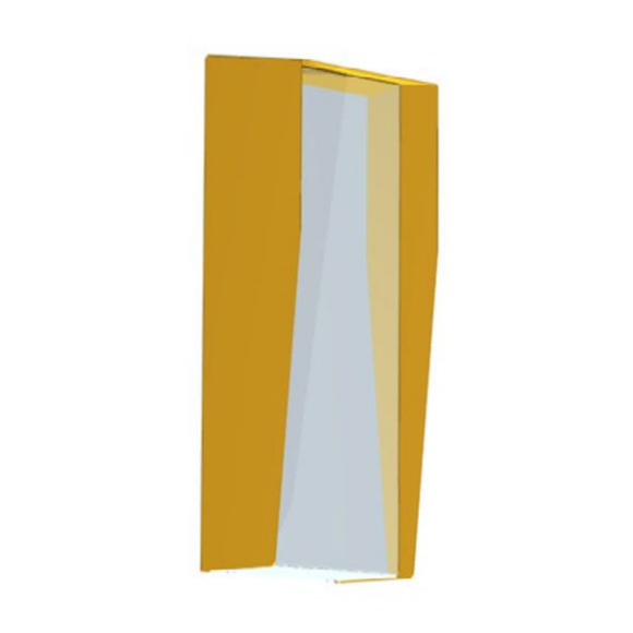 FPAC-ERH4718 - FERN360 Access Control Mounting Panel Large Yellow Cover - Silver Inner - 60mm space