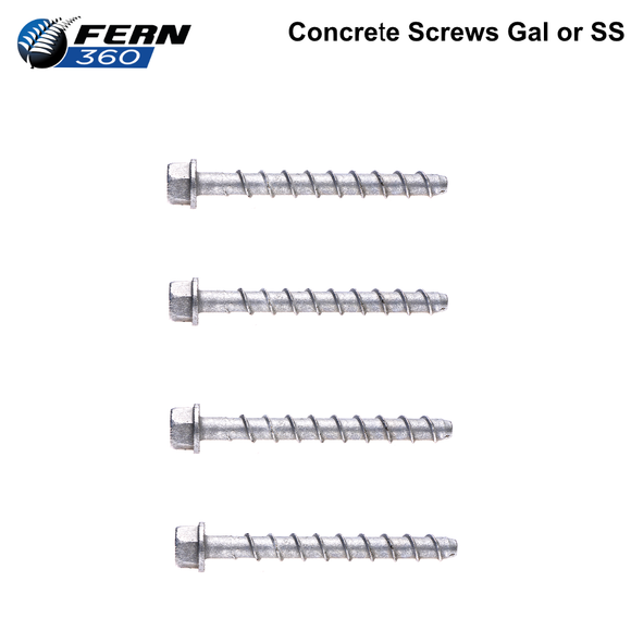 FPES-FB750-SM114-SS - FERN360 Stainless Steel Fixed Bollard Surface Mounted - 114mm dia x 750mm Stainless Steel Concrete Screw - 4 Pack