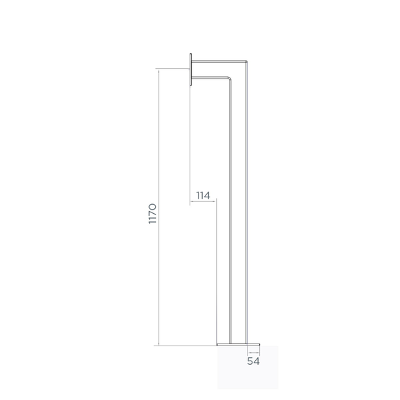 FPAC-EQ1 - FERN360 Floor Mount Access Control Single Pedestal - 1170 to 1600mm Options