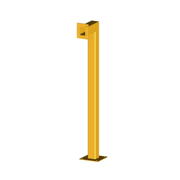 FPAC-EQ1 - FERN360 Floor Mount Access Control Single Pedestal - 1170 to 1600mm Options Yellow - 1170mm High