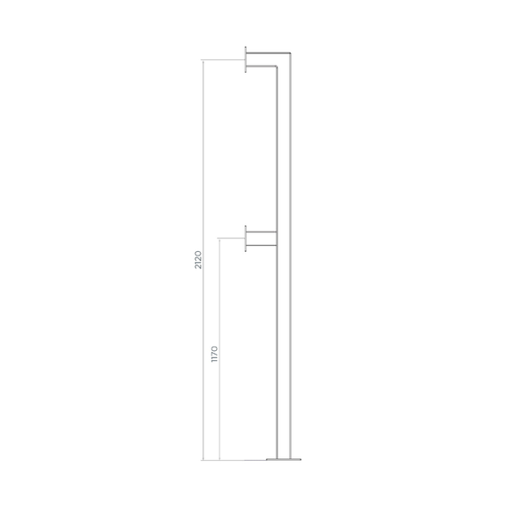 FPAC-EQ2 - FERN360 Floor Mount 2.1m High Access Control Bollard- Single or Dual
