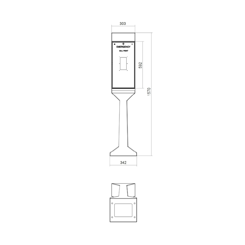 FPECP-BCC - FERN360 Emergency Call Point Pillar & SIP Station