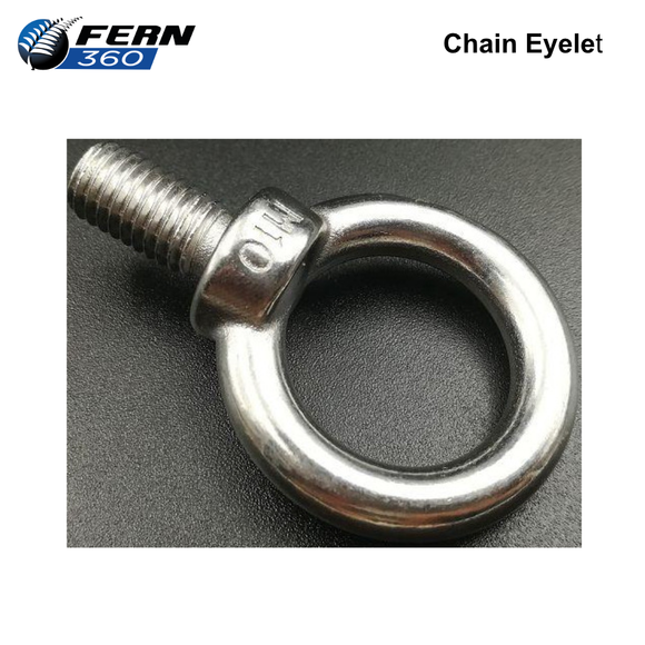 FPES-FB750-SM114-SS - FERN360 Stainless Steel Fixed Bollard Surface Mounted - 114mm dia x 750mm Chain Eyelet Fixed Bollards