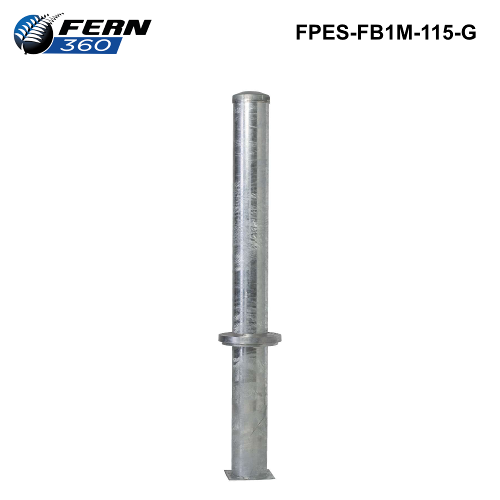 FPES-FB - FERN360 In-ground Fixed Bollards Galvanised or Powder Coated 114mm to 165mm In-ground Fixed Bollards Galvanised - 115mm Dia 1m above ground No Powder Coating