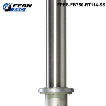 FPES-FB750-RT114-SS - FERN360 Stainless Steel Retractable Fixed Bollard - 114mm dia x 750mm