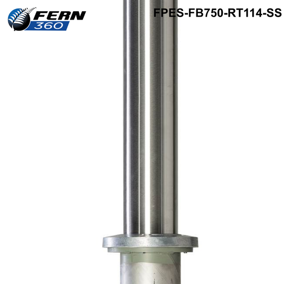 FPES-FB750-RT114-SS - FERN360 Stainless Steel Retractable Fixed Bollard - 114mm dia x 750mm