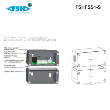 FSHFSS1-S - FSH - Surface Mount High Security Door Monitoring Sensor
