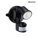 HW-5515x - 10W Single LED Spotlight with Motion Sensor. IP54. Passive IR - Black or White 10W Twin LED 1x Spotlight with Motion Sensor - Black