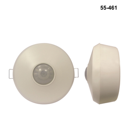 HW55-461 - 360 Degree Surface/Flush Sensor. IP44. Passive IR. 7m Detection Range at 2.5m