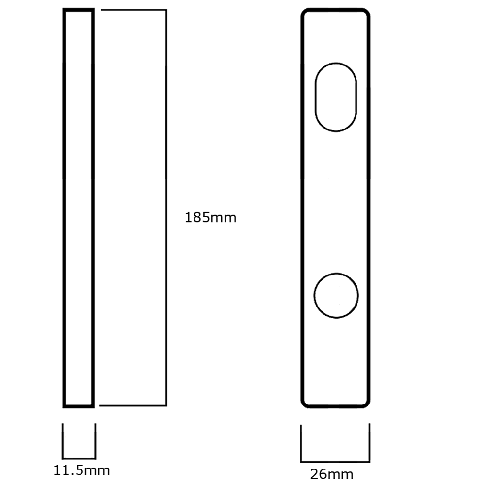 Lockwood 4800 Series Square End Plate with LED Lens - Options