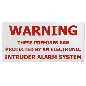 WARNING STICKER - Red/White Warning Sticker Outdoor