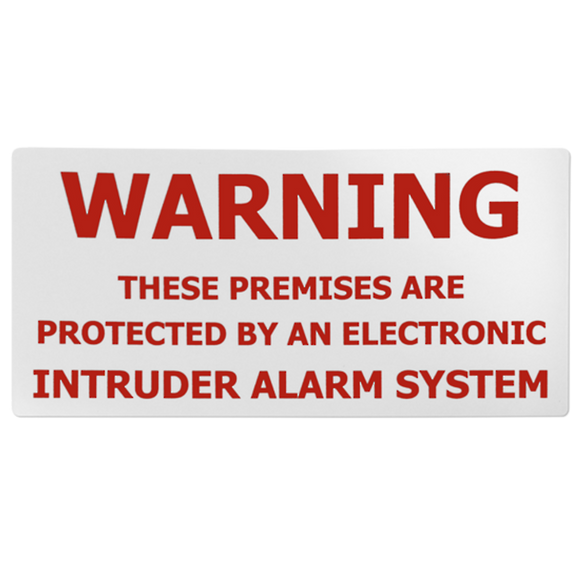 WARNING STICKER - Red/White Warning Sticker Outdoor