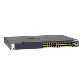 Netgear GSM4328PB-100AJS 24x1G PoE+ Stackable Managed Switch with 2x10GBASE-T and 2xSFP+ (550W PSU) - 24 Ports - Manageable