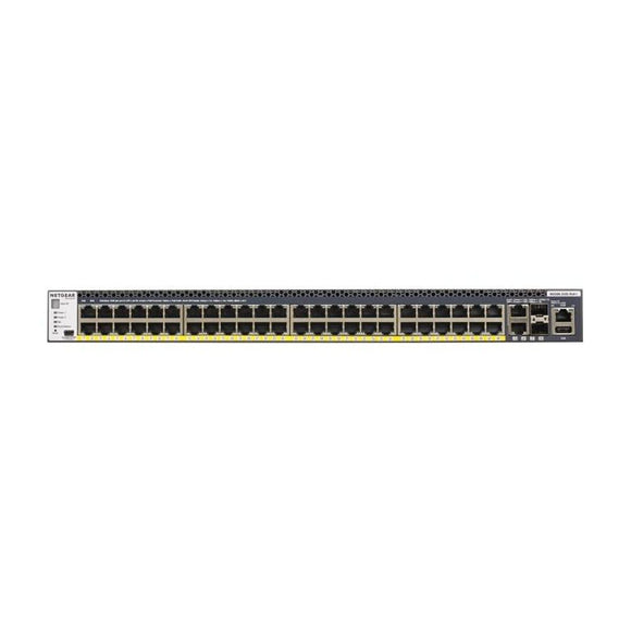 Netgear GSM4352PB-100AJS 48x1G PoE+ Stackable Managed Switch with 2x10GBASE-T and 2xSFP+ (1,000W PSU) - 48 Ports - Manageable