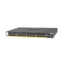 Netgear GSM4352PB-100AJS 48x1G PoE+ Stackable Managed Switch with 2x10GBASE-T and 2xSFP+ (1,000W PSU) - 48 Ports - Manageable