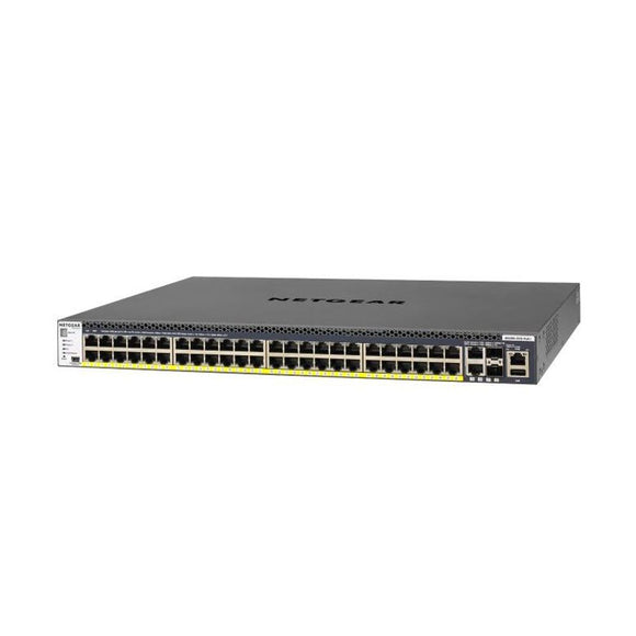 Netgear GSM4352PB-100AJS 48x1G PoE+ Stackable Managed Switch with 2x10GBASE-T and 2xSFP+ (1,000W PSU) - 48 Ports - Manageable