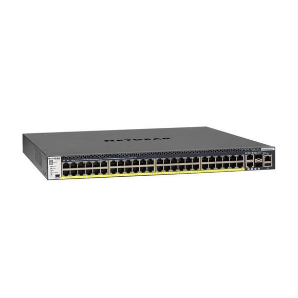 Netgear GSM4352PB-100AJS 48x1G PoE+ Stackable Managed Switch with 2x10GBASE-T and 2xSFP+ (1,000W PSU) - 48 Ports - Manageable