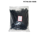 PCT48 - Plastic Cable Ties 4.8mm - 250mm - Black or White options Plastic Cable Ties 2.5mm - L250mm - 1000 pack - Black
