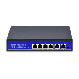 POE-4 - 4 Port PoE Switch. 802.3af/at 30W per port (10/100Mbps)