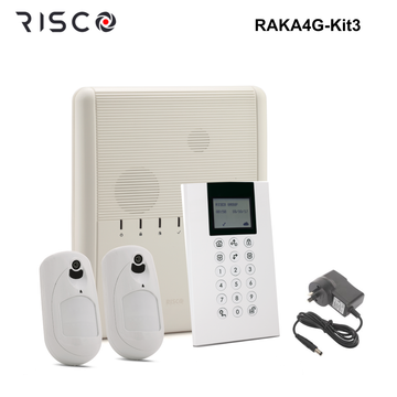 RAKA4G-Kit3 - Risco Agility 4 Kit - GSM Control Panel, Panda Keypad, 2x eyeWave PIRCAM, PSU