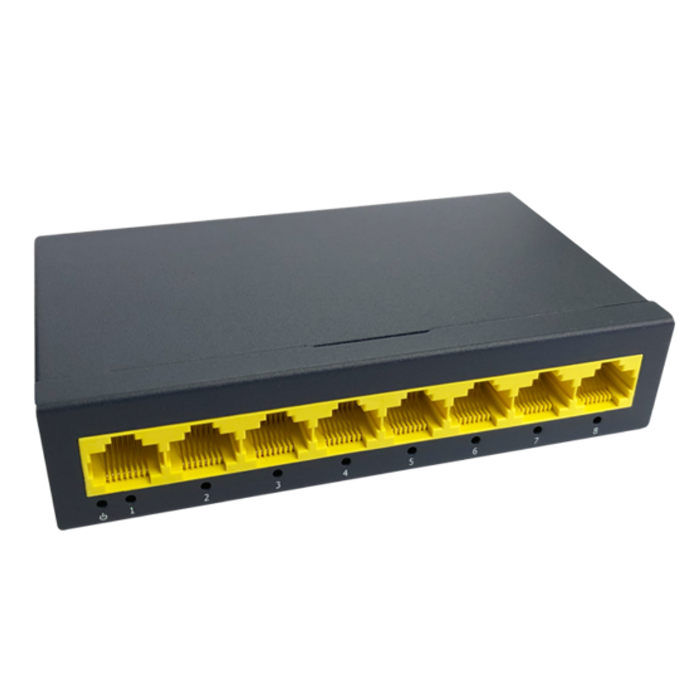 SWITCH-8 - 8 Port non-POE switch 12V/DC