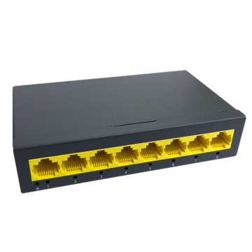 SWITCH-8 - 8 Port non-POE switch 12V/DC