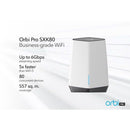 Netgear SXK80-100AUS Orbi Pro Wi-Fi 6 IEEE 802.11ax Ethernet Wireless Router - Tri Band