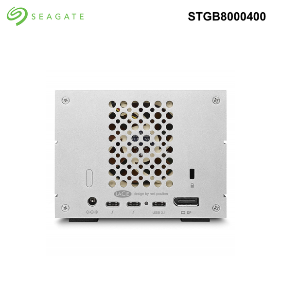 Seagate Lacie - 2big Dock (2x HDD, 7200 rpm Enterprise) USB C, Thunderbolt3, DP, Card Reader, 8-32TB