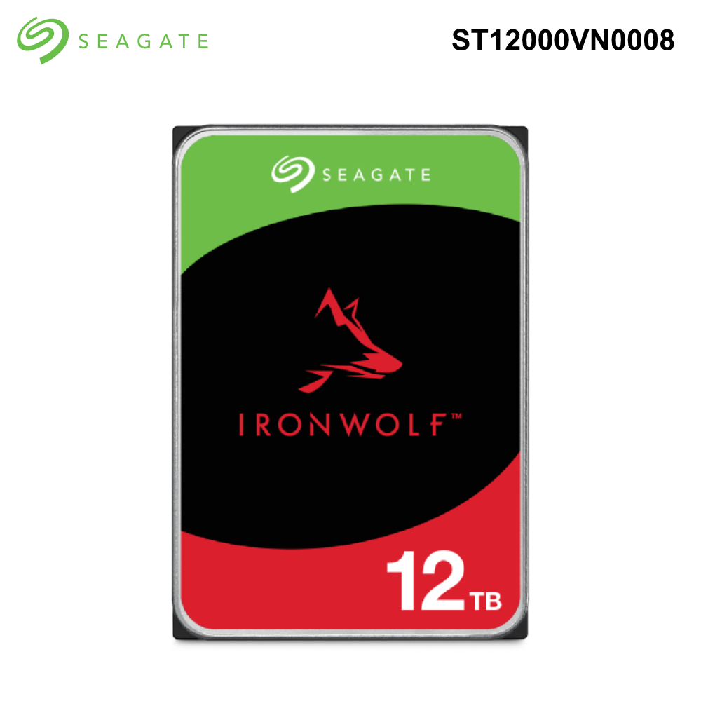 Ironwolf - Seagate NAS Internal 3.5" SATA Drive, 7200rpm, 1TB to 18TB options Seagate IronWolf HDD - 12TB