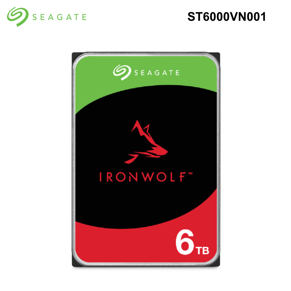 Ironwolf - Seagate NAS Internal 3.5" SATA Drive, 7200rpm, 1TB to 18TB options Seagate IronWolf HDD - 6TB