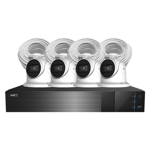 TVT-8CHNVRKIT-AI - 8 Channel NVR kit (includes 1x 8 Channel NVR, 4x TVT-D2.8POE-AI, 4x CAT5e cable & 2TB HDD)