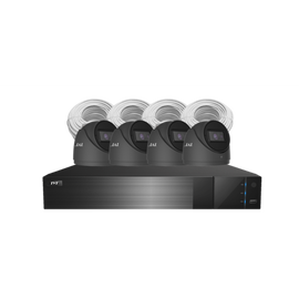 TVT-8CHNVRKIT-B-AI-6MP - 8 Channel NVR kit (includes 1x 8 Channel NVR, 4x TVT-D2.8POE-B-AI-6MP, 4x CAT5/6 cable & 2TB HDD) Charcoal Cameras