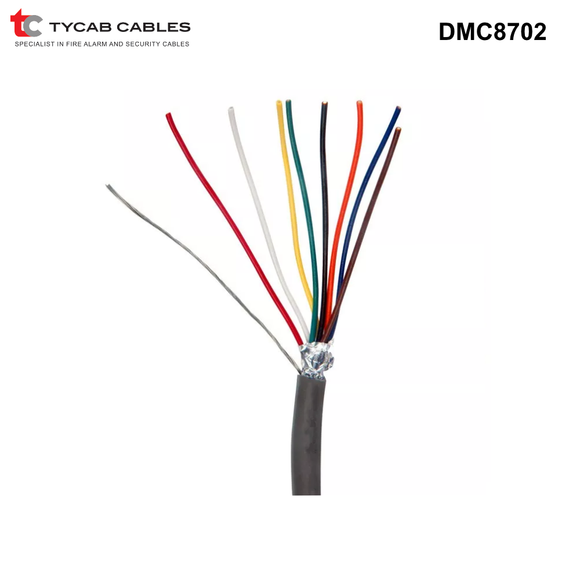 DMC8702 - 8 Core 0.22mm Data Cable Screened Copper - 100, 250 or 500m 8c 0.22mm Screened - 500m