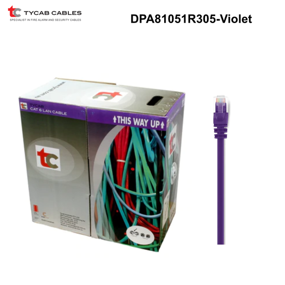 DPA81051R305 - Tycab Cat6 UTP Cable Solid Conductor - Violet Default Title