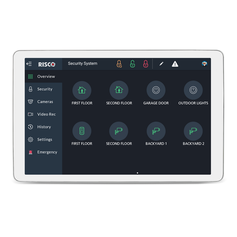 RP432KPT000A - Risco - RisControl IPS high resolution 8” touchscreen, Wifi