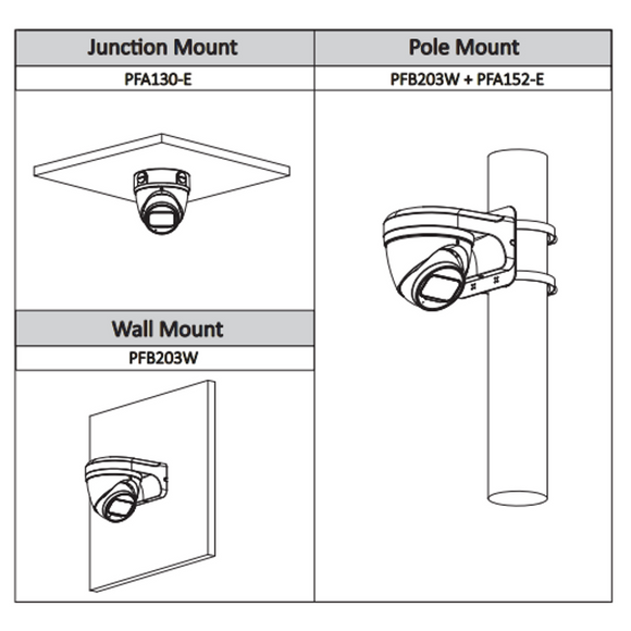 HAC-HDW2802TP-Z-A Dahua - 8MP 4K Starlight HD-CVI Turret Camera 60m IR, 3.7-11mm Motorized Lens, WDR, Audio