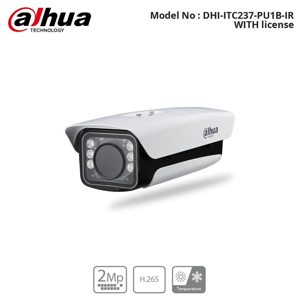 DHI-ITC237-PU1B-IR WITH license - Dahua - 2 Megapixel Full HD WDR Access ANPR Camera