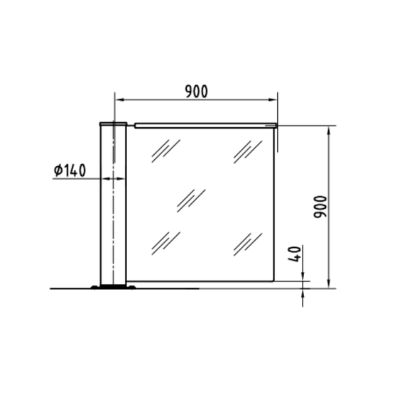 HSD-E03 - dormakaba Stainless Steel Glass Panel Swing Gate