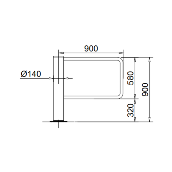 HSD-E01 - dormakaba Stainless Steel Panel Swing Gate