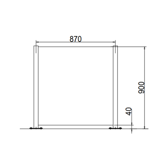 PGB-S01 - dormakaba Stainless Steel Glass Panel Pedestrian Guiding Bars