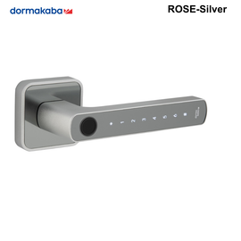 ROSE - Dormakaba Standalone Biometric Digital Lever - Black or Silver Silver Finish