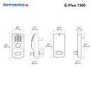 E-Plex1500 - dormakaba Standalone Push Button Deadbolt Lock with key override