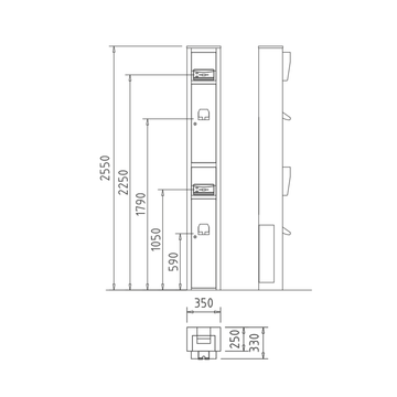 CRP-M03 - dormakaba Stainless Steel Card Reader Post