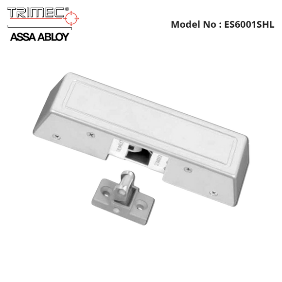 ES6001SHL - Surface Hook Lock Monitored, 12V-24V, Power to Lock, Silver Cover (Fail Safe)