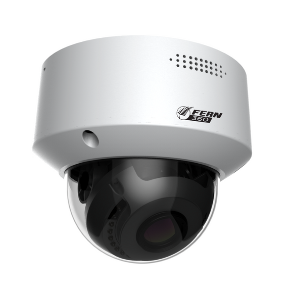 FERN360 Surveillance Kit - 2 Motorised Lens Starlight 5MP Vandal Dome Cameras and 10ch NVR 2TB HDD