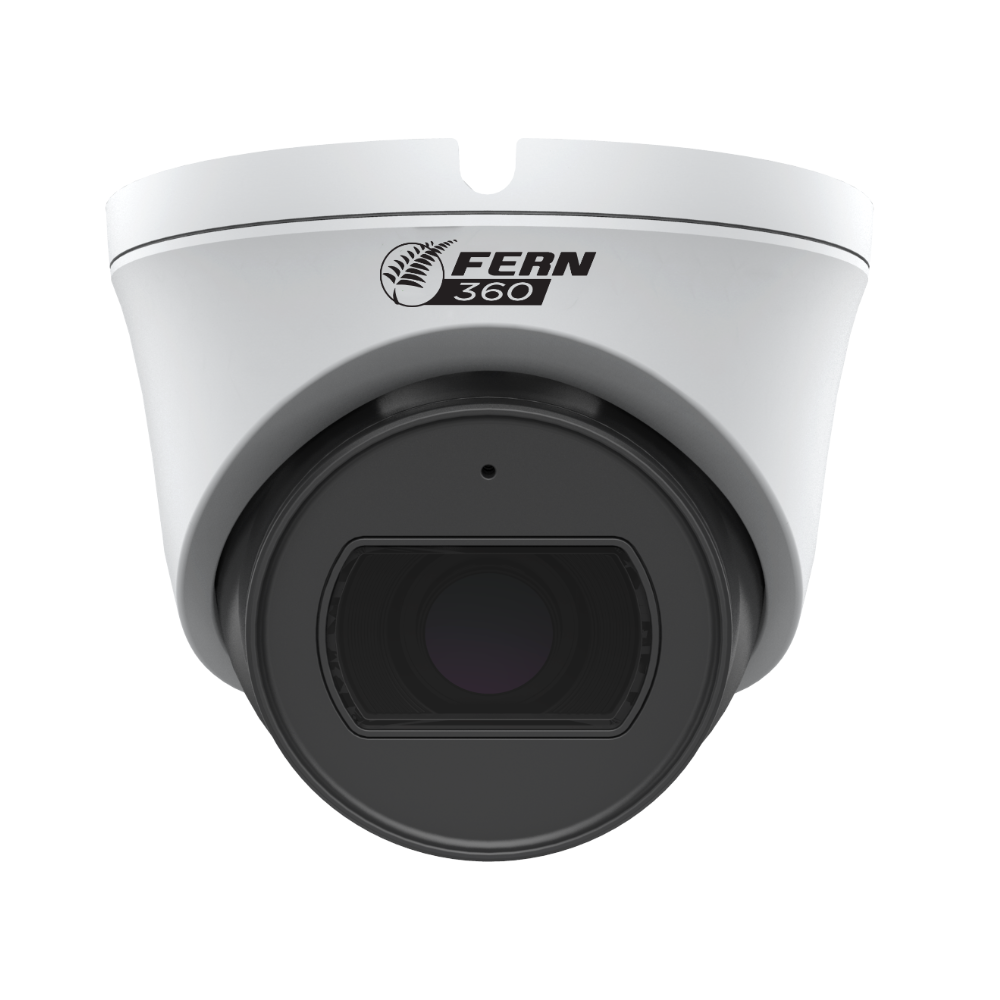 FERN360 Surveillance Kit - 4 Motorised Lens Starlight 5MP Turret Cameras and 10ch NVR - No HDD