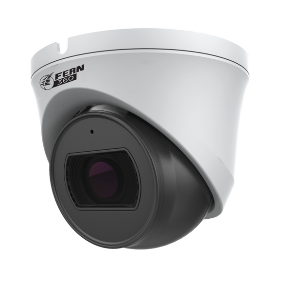 FERN360 Surveillance Kit - 4 Motorised Lens Starlight 5MP Turret Cameras and 10ch NVR - No HDD