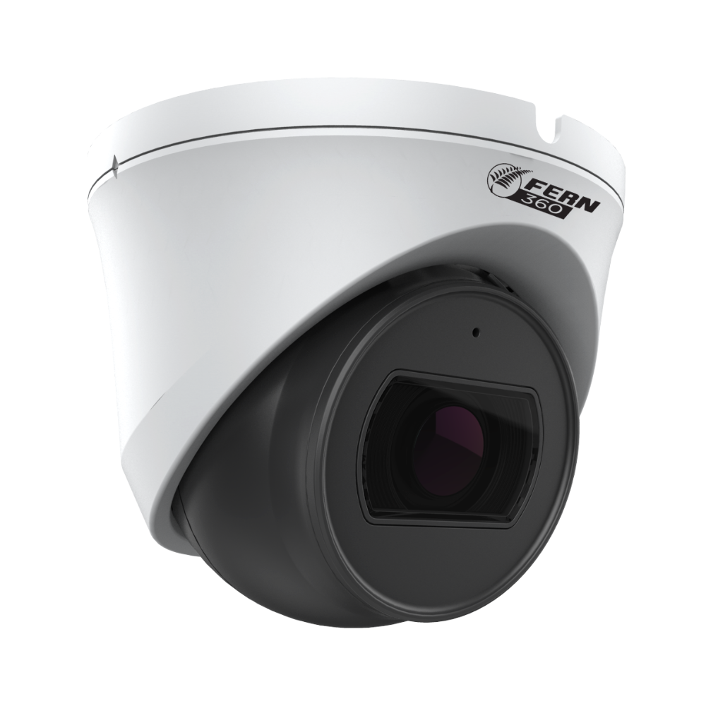 FERN360 Surveillance Kit - 4 Motorised Lens Starlight 5MP Turret Cameras and 10ch NVR - No HDD
